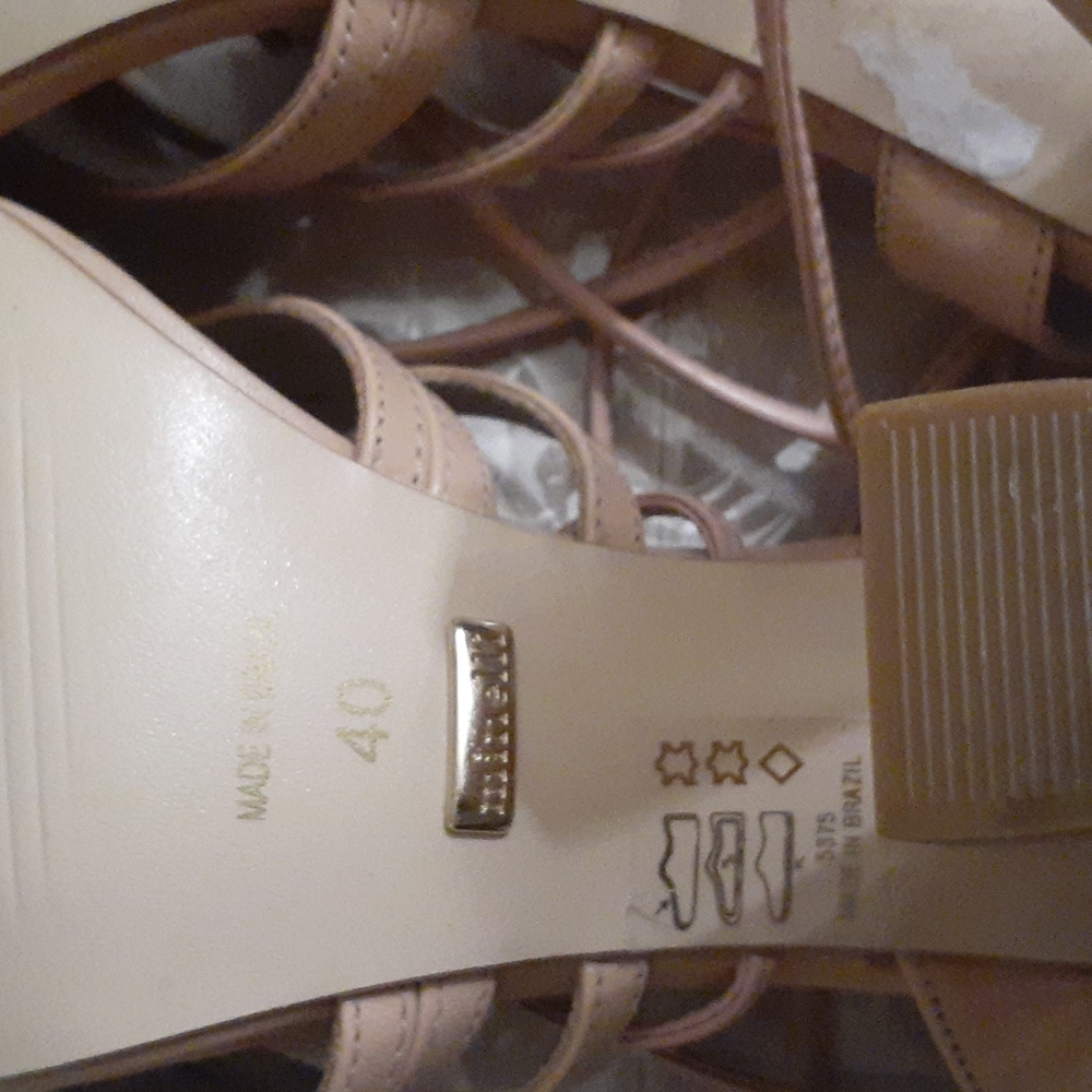 MINELLI BRAZIL SHOES SIZE 40 (9 -9.5) LEG WRAP - Picture 6 of 7